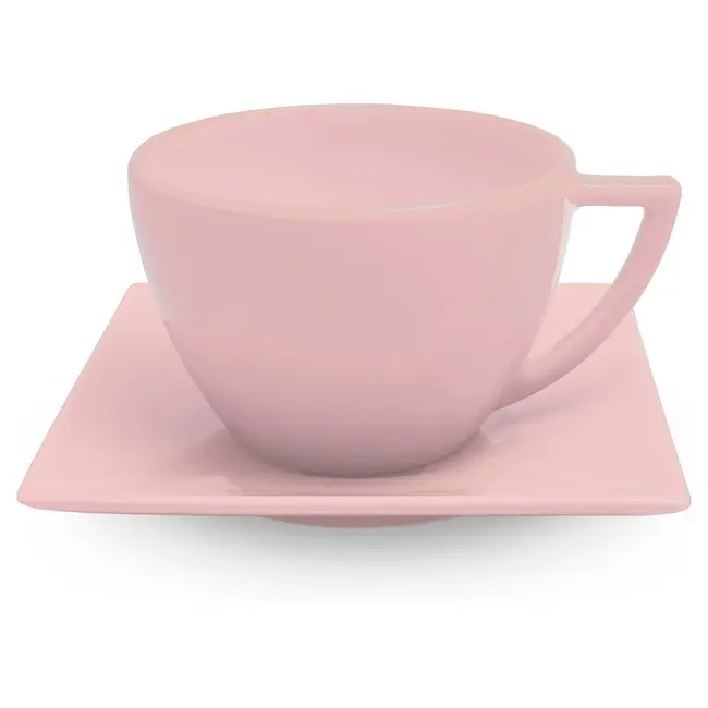 Чашка керамическая Peru S с блюдцем 520 мл Розовый 1799-14