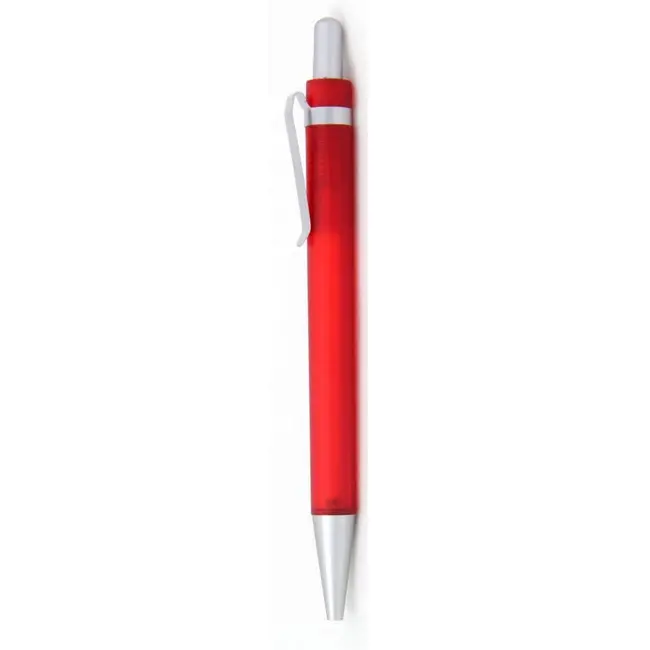 Ручка пластиковая Серебристый Красный 3814-01