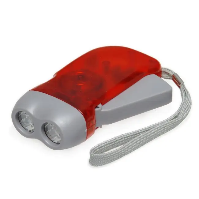 Ліхтарик динамо LED Красный Серый 1469-02