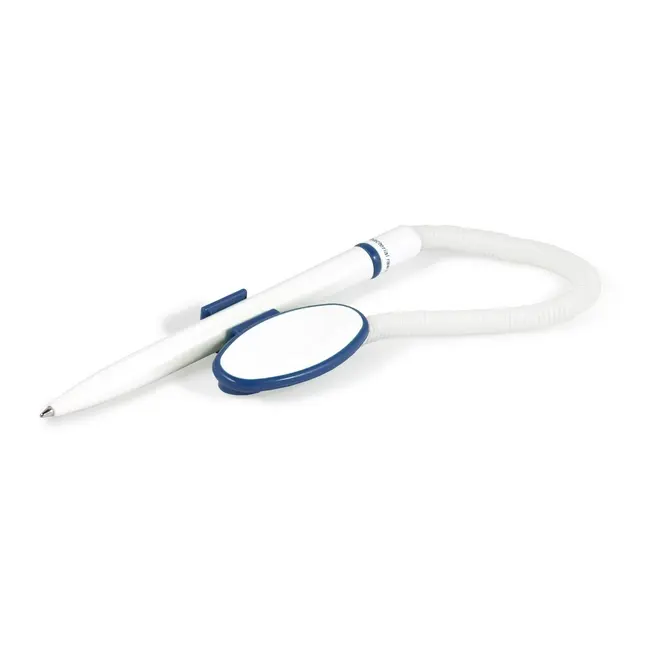 Ручка Lecce Pen антибактеріальний пластик з підставкою на шнурку Белый Синий 5450-03