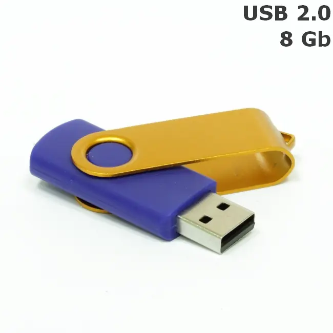 Флешка 'Twister' 8 Gb USB 2.0 Золотистый Темно-синий 3673-30