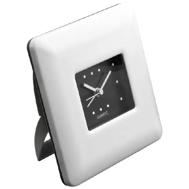 Часы настольные с будильником Черный Белый 4691-01