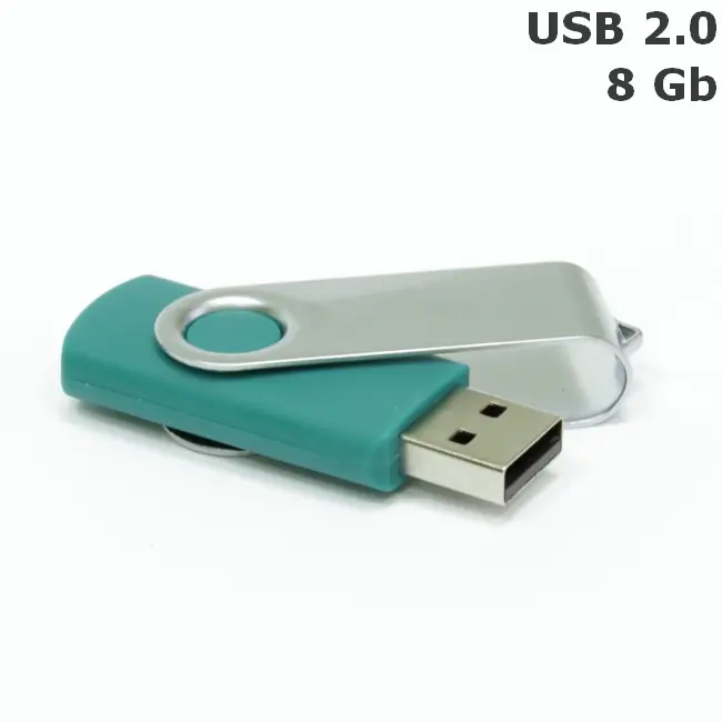 Флешка 'Twister' 8 Gb USB 2.0 Серебристый Зеленый 3673-88
