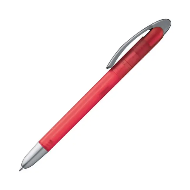 Ручка пластикова корпус "Фроузен" Серебристый Прозрачный Красный 5105-03
