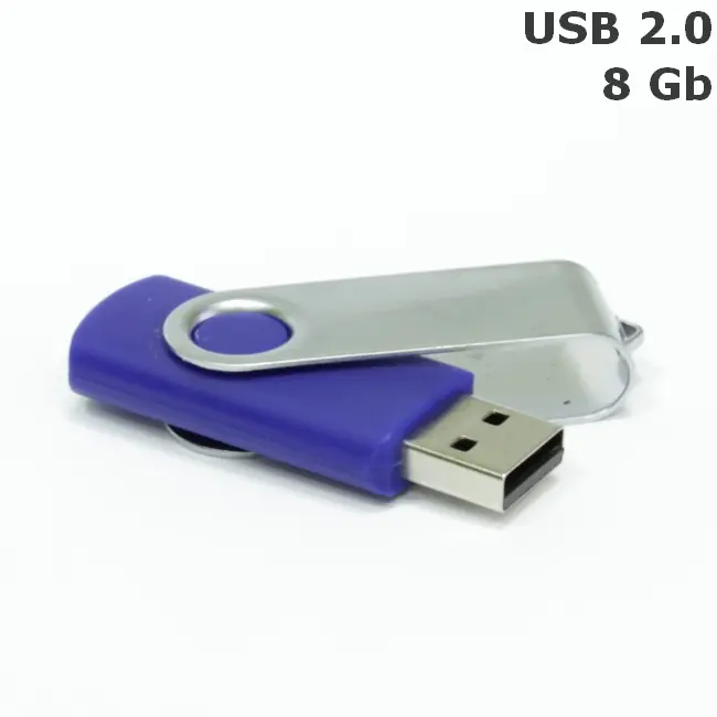 Флешка 'Twister' 8 Gb USB 2.0 Темно-синий Серебристый 3673-86