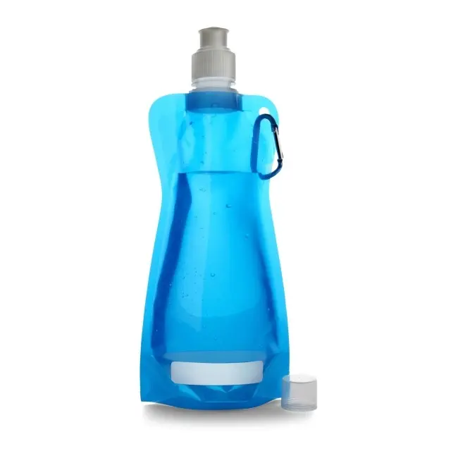Пляшка для води складна пластикова 420 мл Синий Прозрачный Белый 6781-03