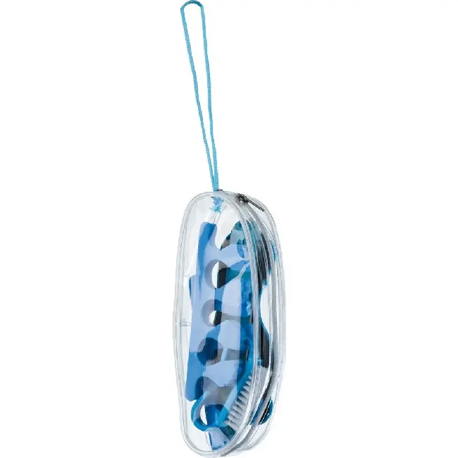 Педикюрный набор в мягком прозрачном футляре Прозрачный Белый Синий 4461-01