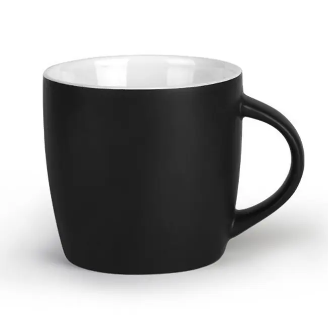 Чашка керамічна 300 мл Белый Черный 1833-05