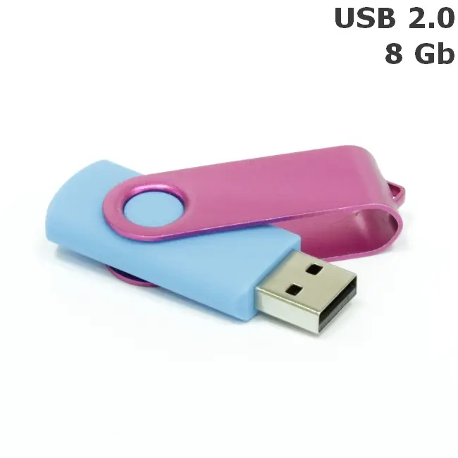 Флешка 'Twister' 8 Gb USB 2.0 Голубой Розовый 3673-55