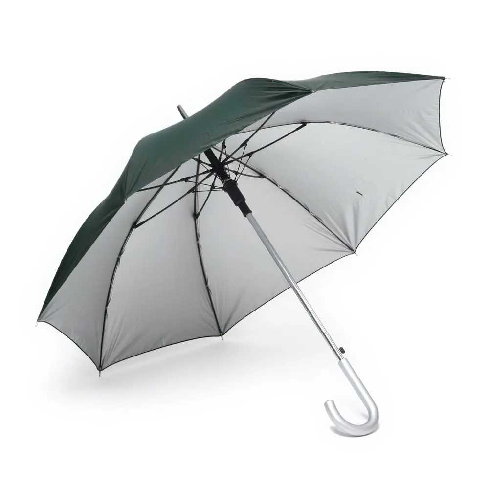 Зонт трость с металлической ручкой полуавтомат темно-зеленый