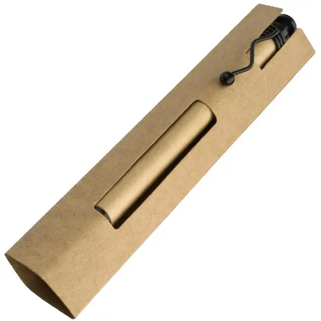 Ручка ЭКО картонная в картонном футляре Черный Коричневый 5292-01