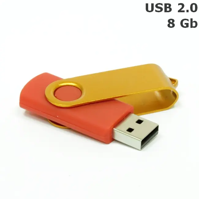 Флешка 'Twister' 8 Gb USB 2.0 Золотистый Красный 3673-10