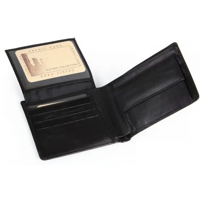 Бумажник кожанный мужской Черный 3694-01