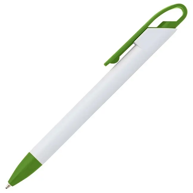 Ручка пластикова Белый Зеленый 1581-04