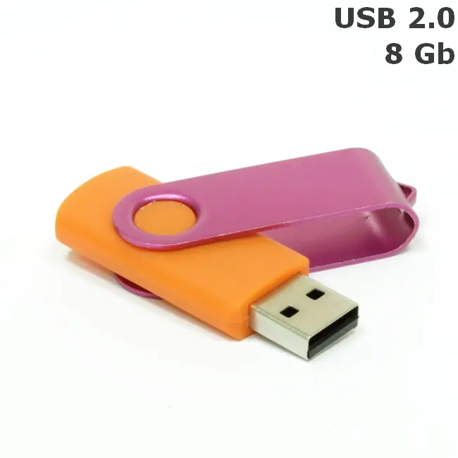 Флешка 'Twister' 8 Gb USB 2.0 Розовый Оранжевый 3673-11