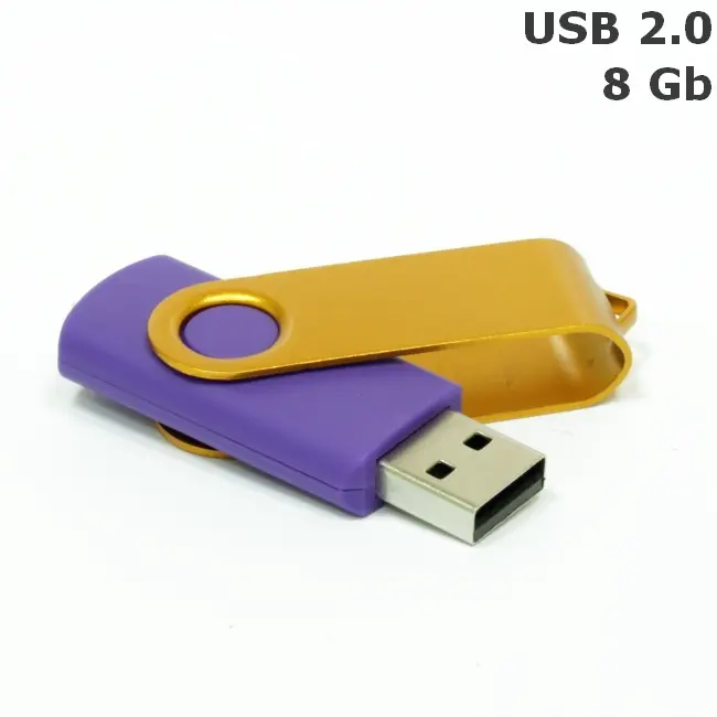 Флешка 'Twister' 8 Gb USB 2.0 Фиолетовый Золотистый 3673-29