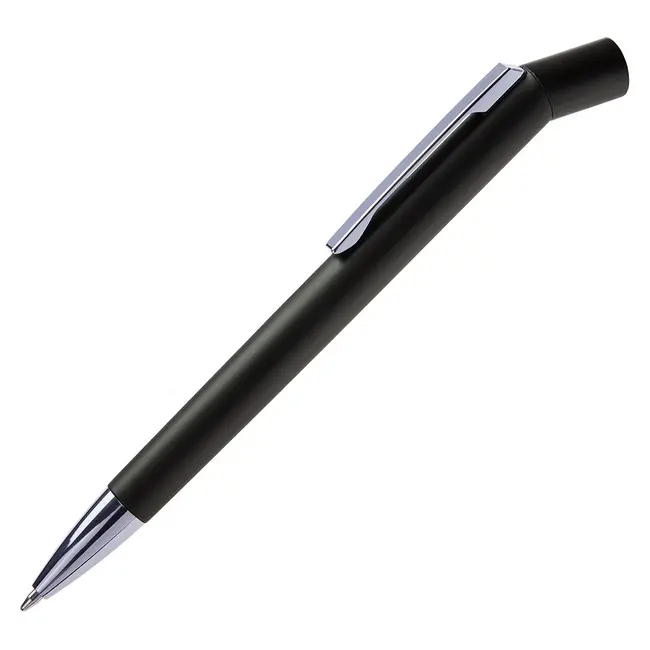 Ручка шариковая пластиковая глянцевая Серебристый Черный 8574-06