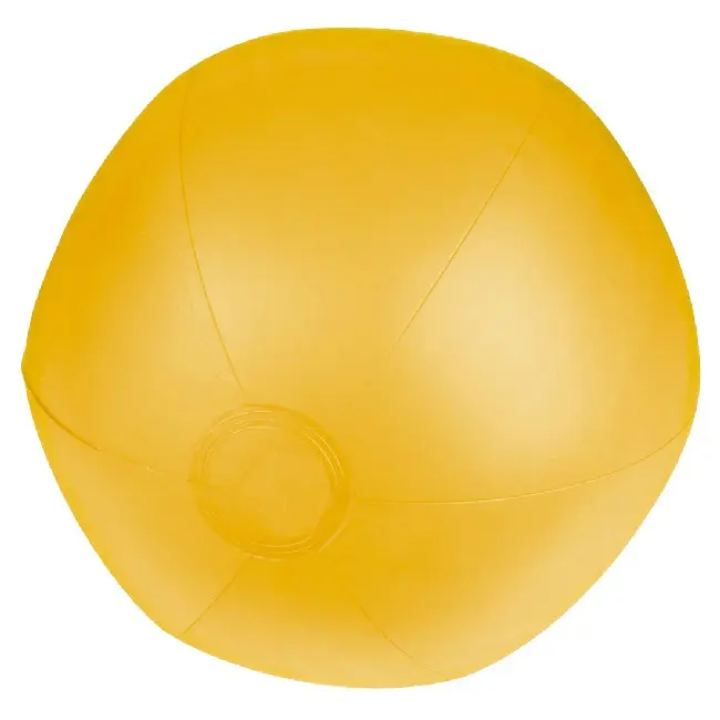 Небольшой пляжный мяч диаметр 28 см. Прозрачный Желтый 4975-02