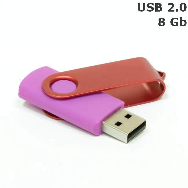 Флешка 'Twister' 8 Gb USB 2.0 Фиолетовый Красный 3673-28