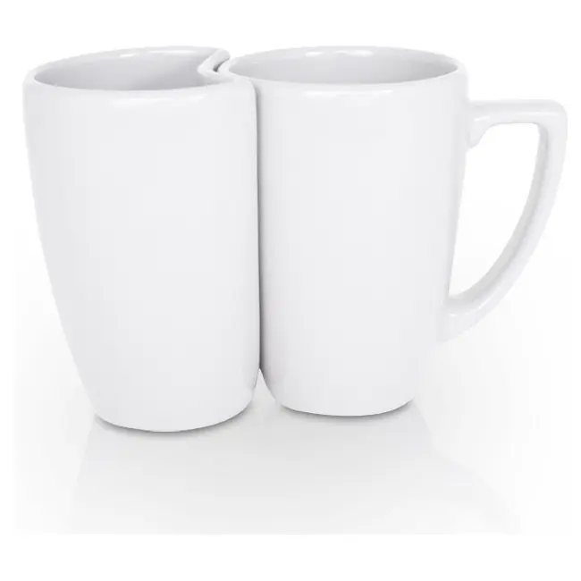Набір з двох чашок Eden Plus керамічний 330 / 250 мл Белый 1802-01
