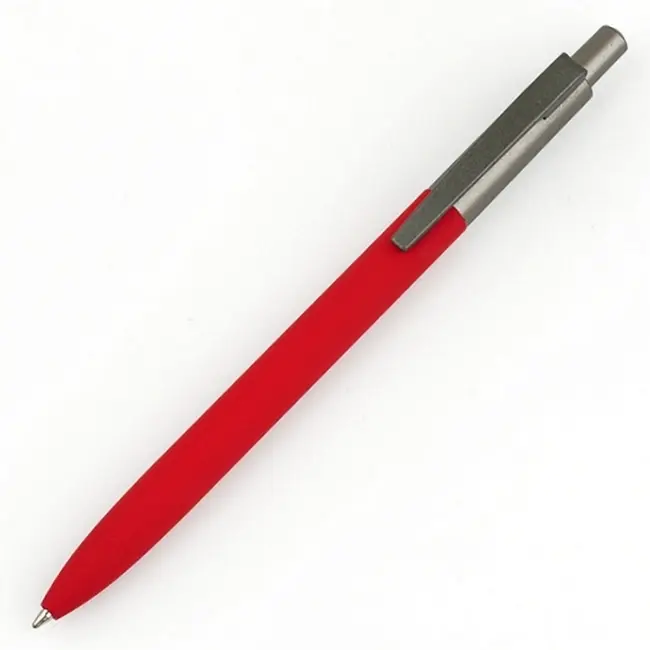 Ручка металлическая soft touch 'LORA' Красный Серый 15301-02