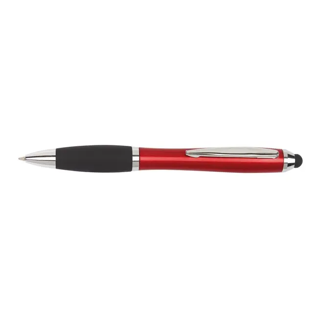Ручка стилус пластикова Серебристый Красный Черный 2789-02