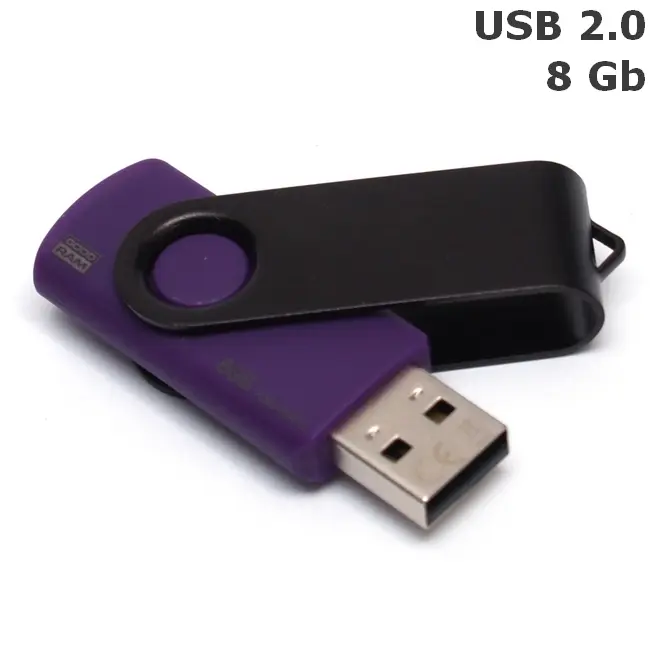 Флешка 'GoodRAM' 'Twister' под логотип 8 Gb USB 2.0 черно-фиолетовая Черный Фиолетовый 4931-24