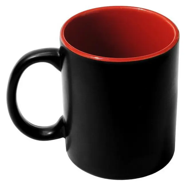 Чашка керамическая матовая 340мл Красный Черный 7349-04