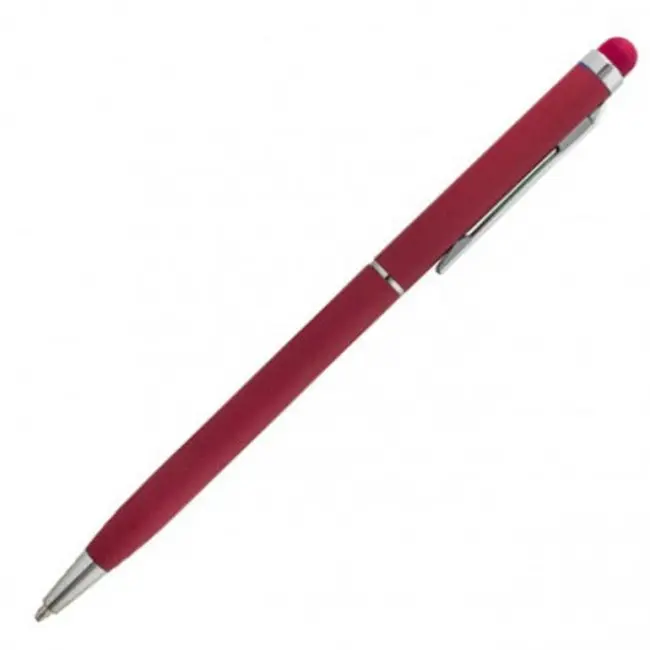 Ручка стилус металева 'STELA' Серебристый Красный 15297-01