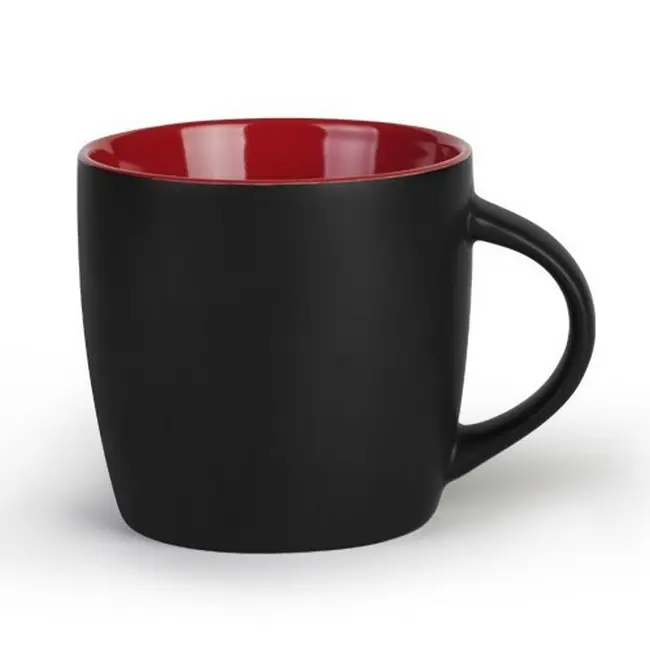 Чашка керамічна 300 мл Черный Красный 1833-02
