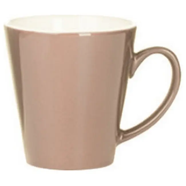 Чашка керамічна 350 мл Белый Коричневый 5400-05