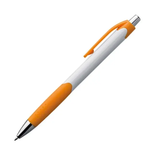 Ручка пластиковая Белый Оранжевый Серебристый 4177-03