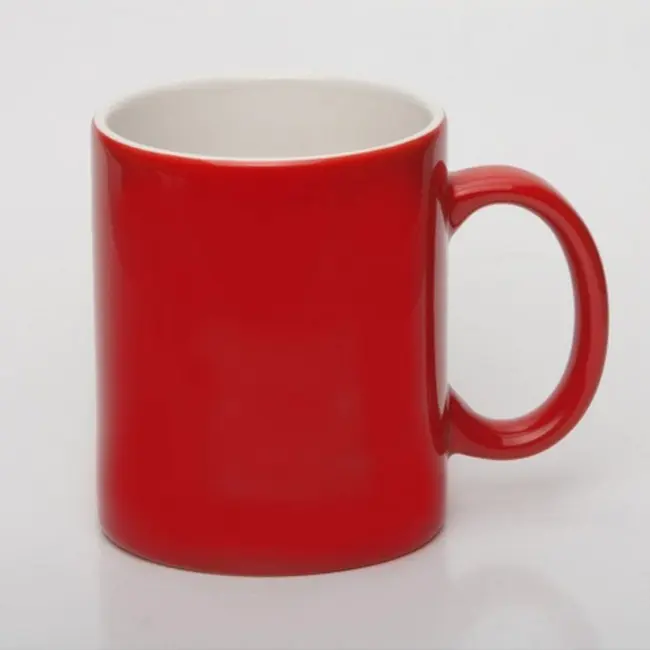 Чашка керамическая 340 мл Красный Белый 5378-01