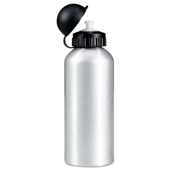 Бутылка для воды 600 мл Серебристый Черный 3731-03