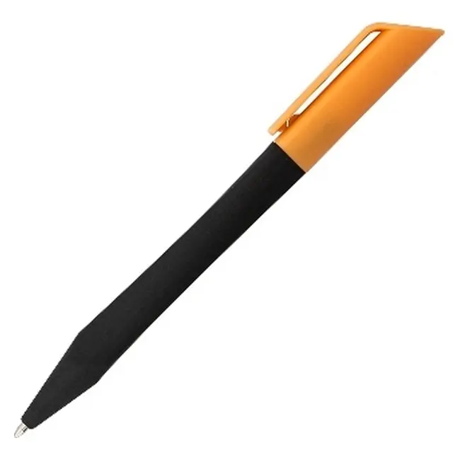 Ручка пластикова з покриттям Soft Touch Оранжевый Черный 8815-02