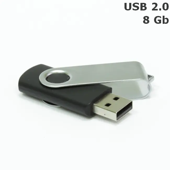 Флешка 'Twister' 8 Gb USB 2.0 Черный Серебристый 3673-94