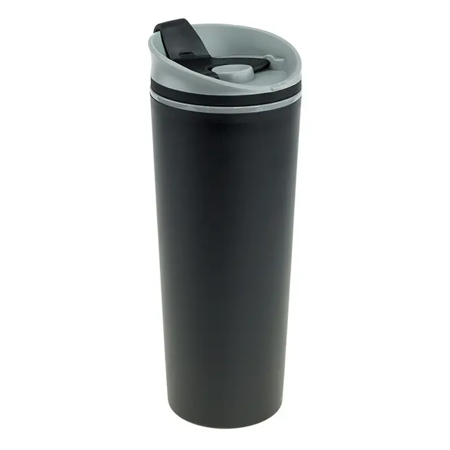 Термокружка пластикова Черный Серый 7191-01