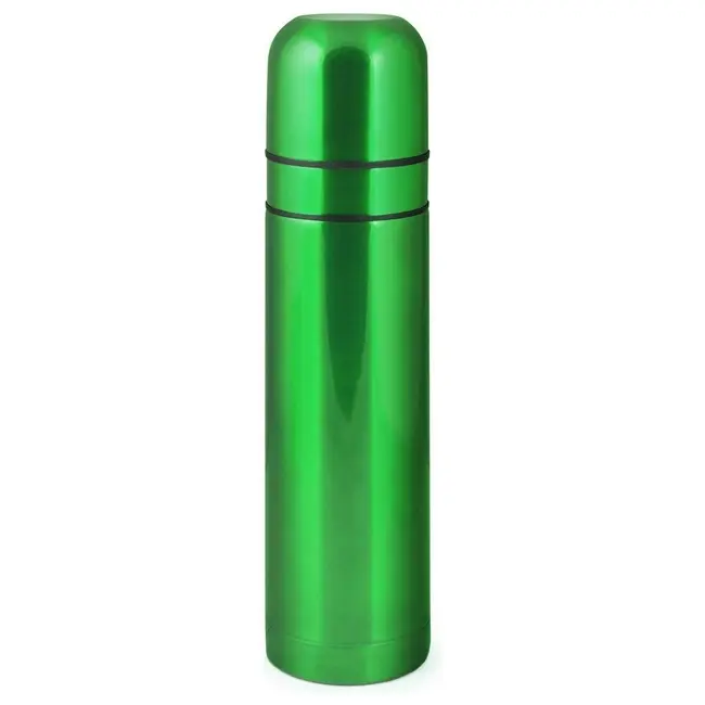 Термос стальной 750 мл с двумя стаканами Зеленый 3751-01