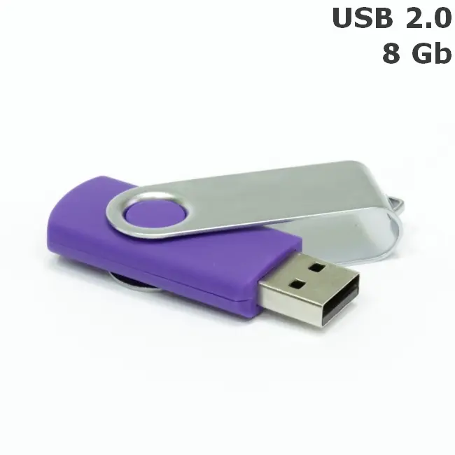 Флешка 'Twister' 8 Gb USB 2.0 Серебристый Фиолетовый 3673-85