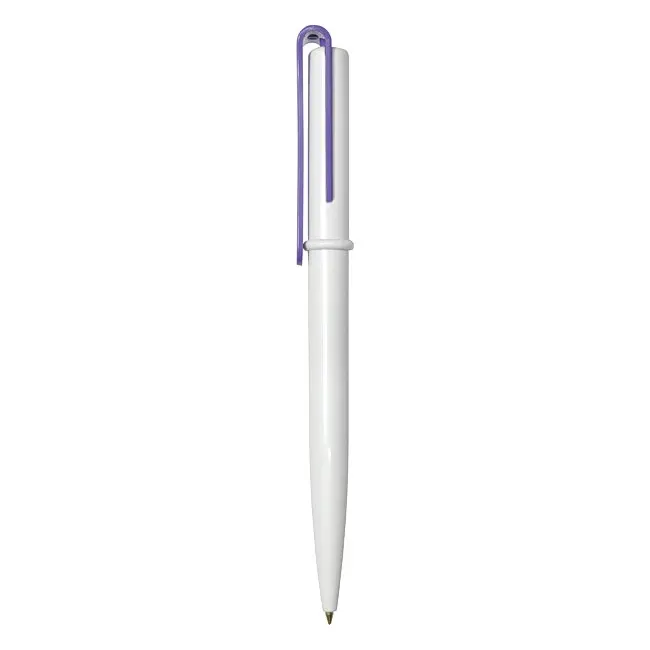 Ручка 'Uson' пластикова з поворотним механізмом Белый Фиолетовый 3911-65