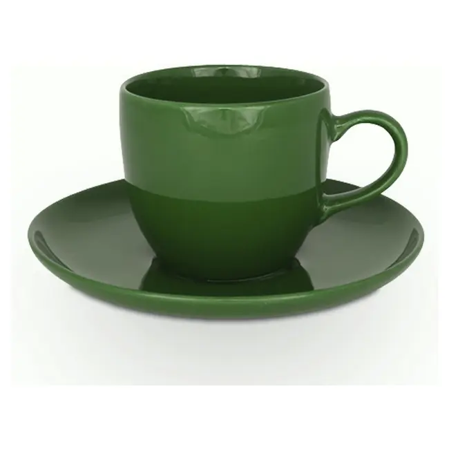 Чашка керамическая Punta S с блюдцем 180 мл Зеленый 1805-22