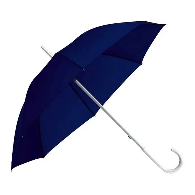 Зонт трость с элегантной изогнутой алюминиевой ручкой Темно-синий 4702-01
