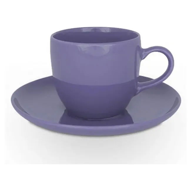 Чашка керамічна Punta S з блюдцем 180 мл Фиолетовый 1805-07