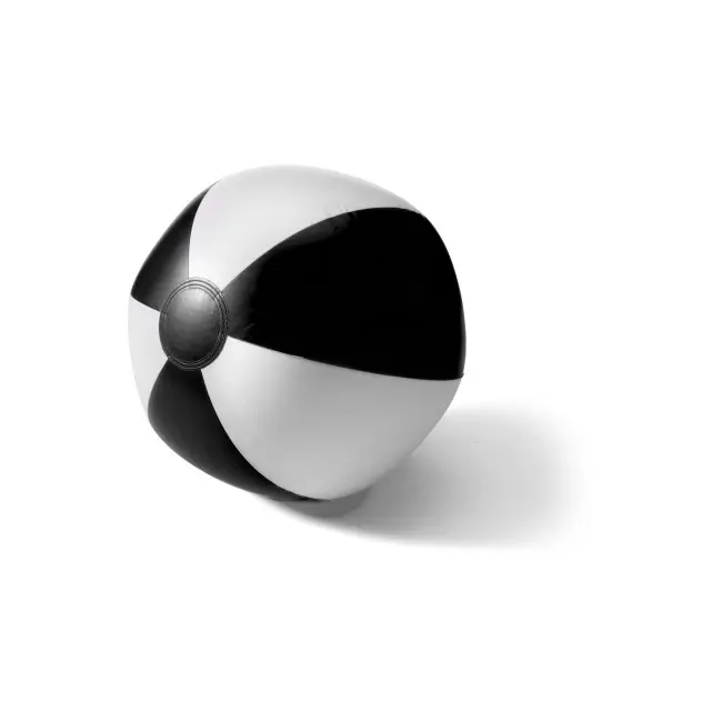 Мяч надувной пляжный d26 см Черный Белый 6765-01