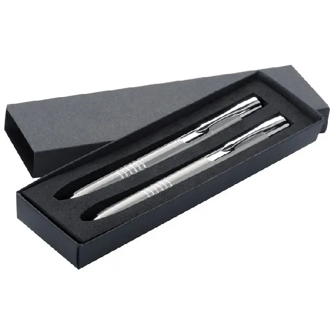 Набор - шариковая ручка и карандаш Серый Серебристый 4843-08