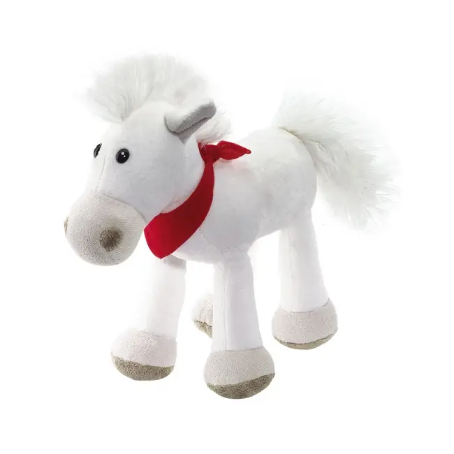 Игрушка плюшевая лошадь Белый Красный 2461-01