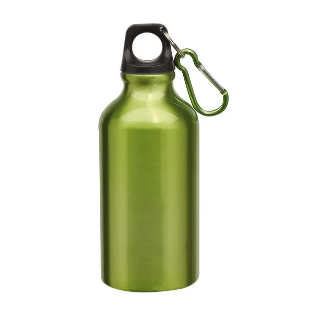 Бутылка спортивная алюминиевая 400 мл Зеленый Черный 1943-02