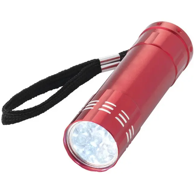 Фонарик LED алюминиевый Красный Серебристый 1046-02