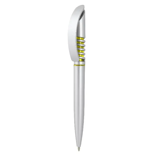 Ручка из матового пластика Серебристый Желтый 4393-02