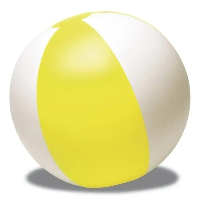 Мяч надувной пляжный d26 см Белый Желтый 6765-02